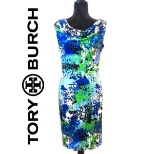Tory Burch Sleeveless Silk Graffiti Dress